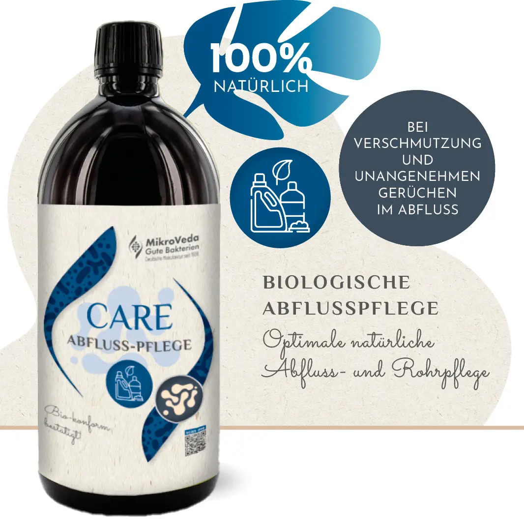 MikroVeda CARE ABFLUSS-PFLEGE 1 L rPET Flasche bio-konform