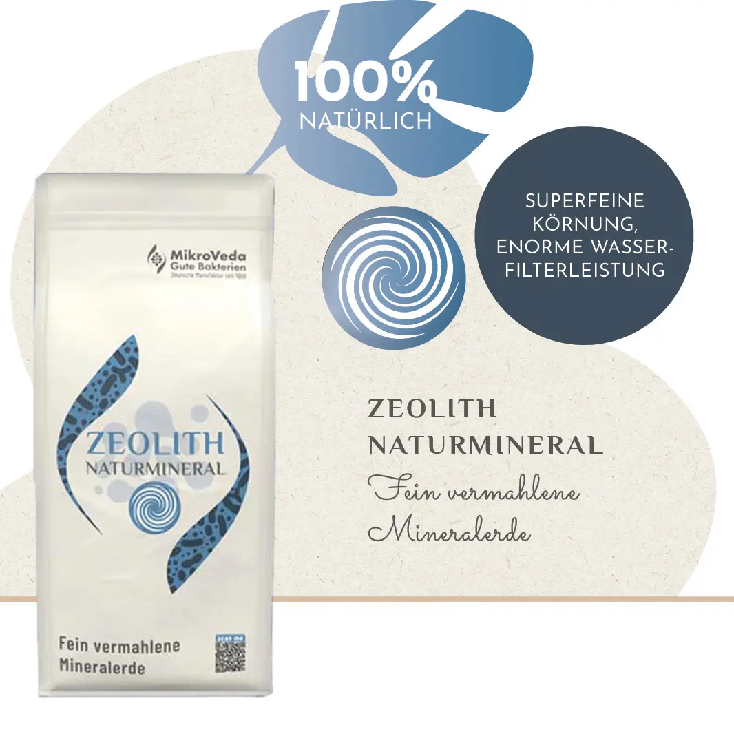 MikroVeda ZEOLITH Naturmineral 1,5 kg Beutel Detox und Basenbad, Wasserreinhaltung