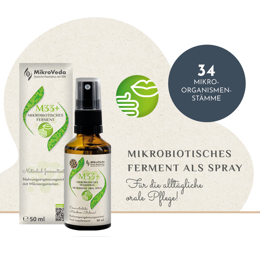 MikroVeda M33+ Mikrobiotisches Mundspray Bio 50 ml