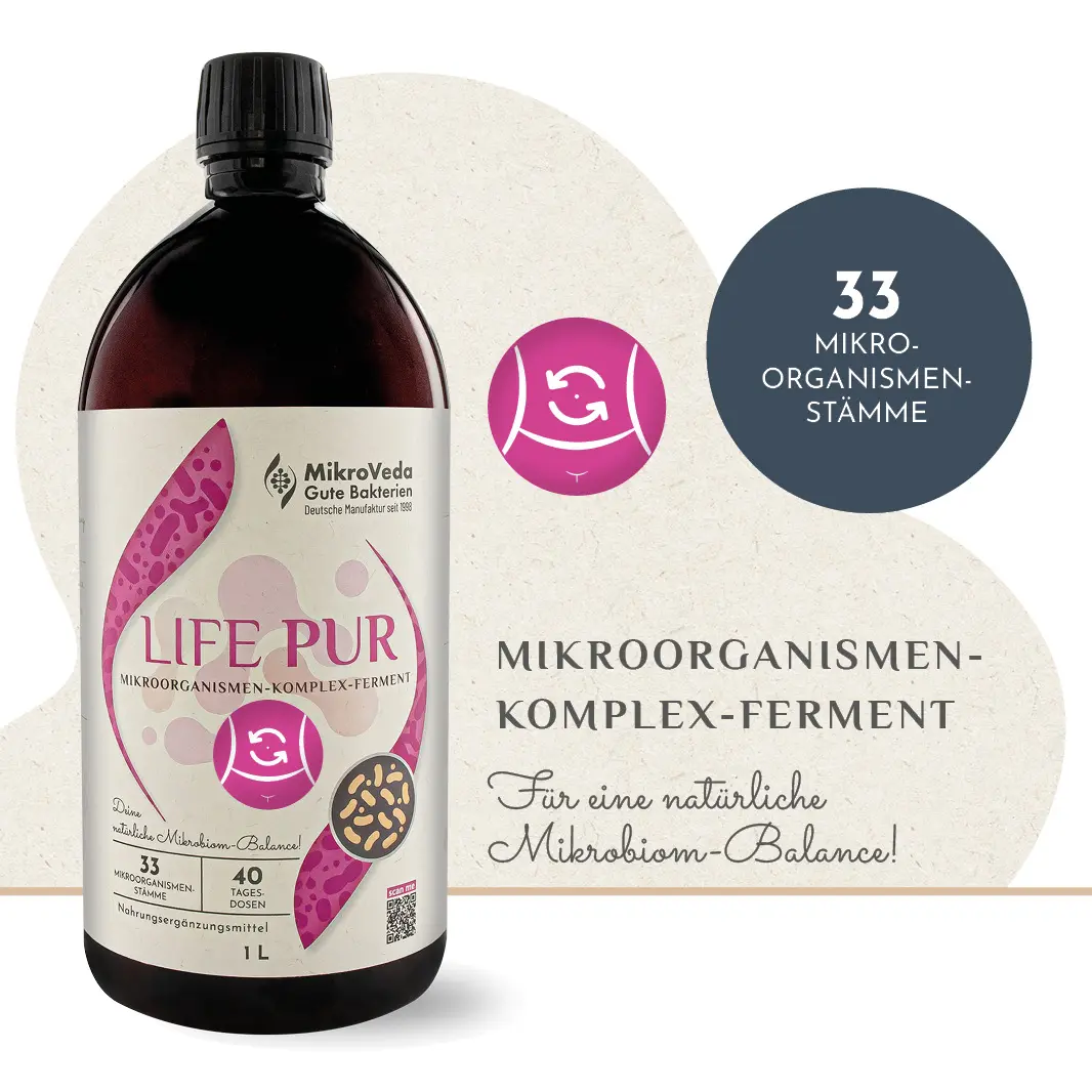 MikroVeda LIFE PUR Bio Mikroorganismen Komplex Ferment 1 Liter R-PET (100% recycelt)