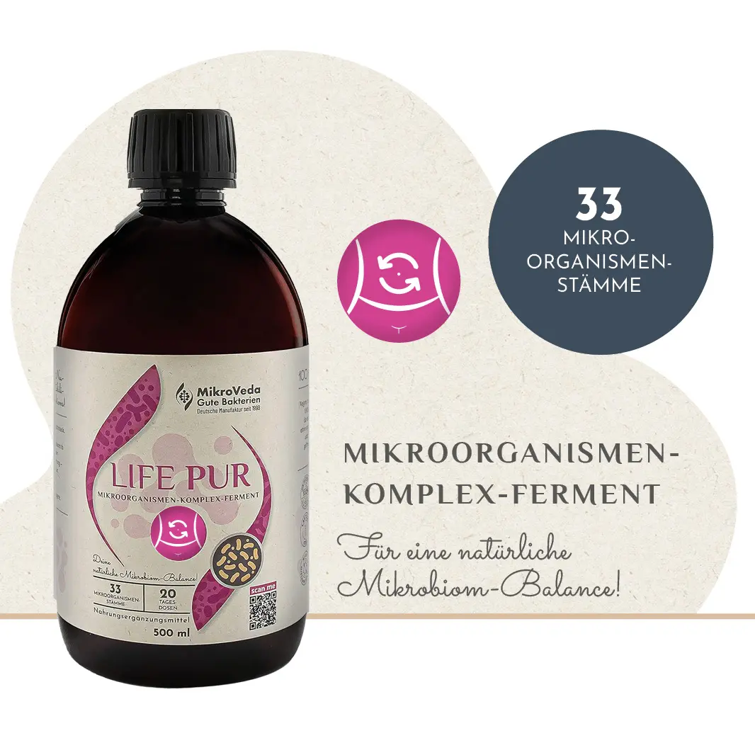 MikroVeda LIFE PUR Bio Mikroorganismen Komplex Ferment 0,5 Liter R-PET (100% recycelt)