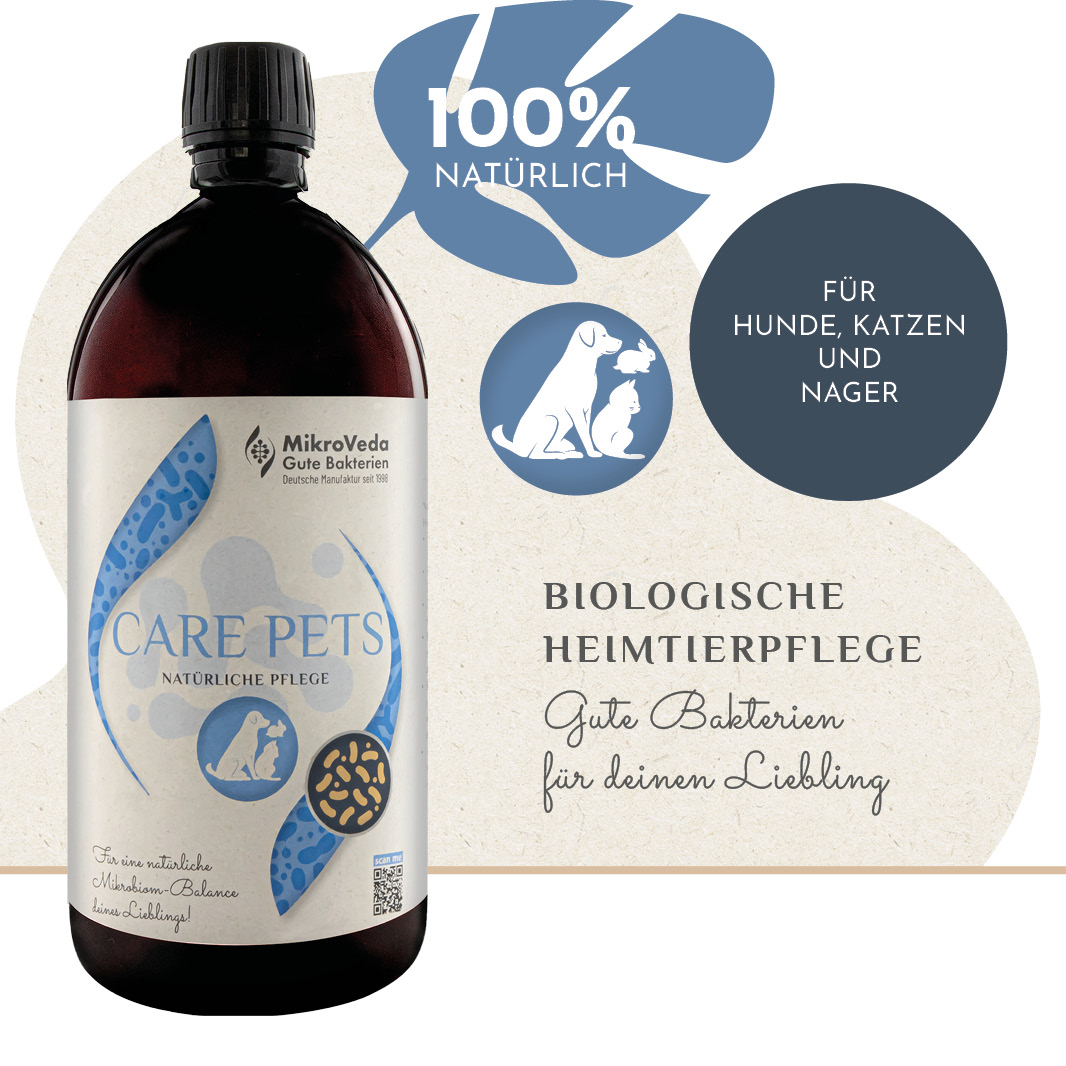 MikroVeda CARE PETS Bio Pflegemittel 1 Liter R-PET Flasche (100% recycelt)