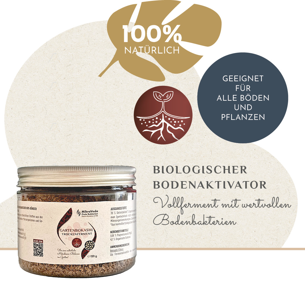 MikroVeda Bio GARTENBOKASHI trocken 120 g Dose